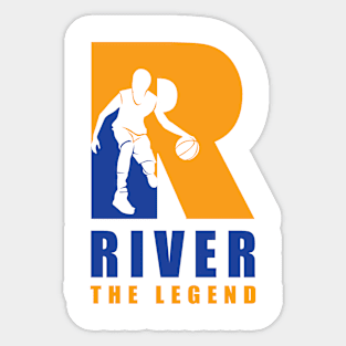 River Custom Player Basketball Your Name The Legend Sticker